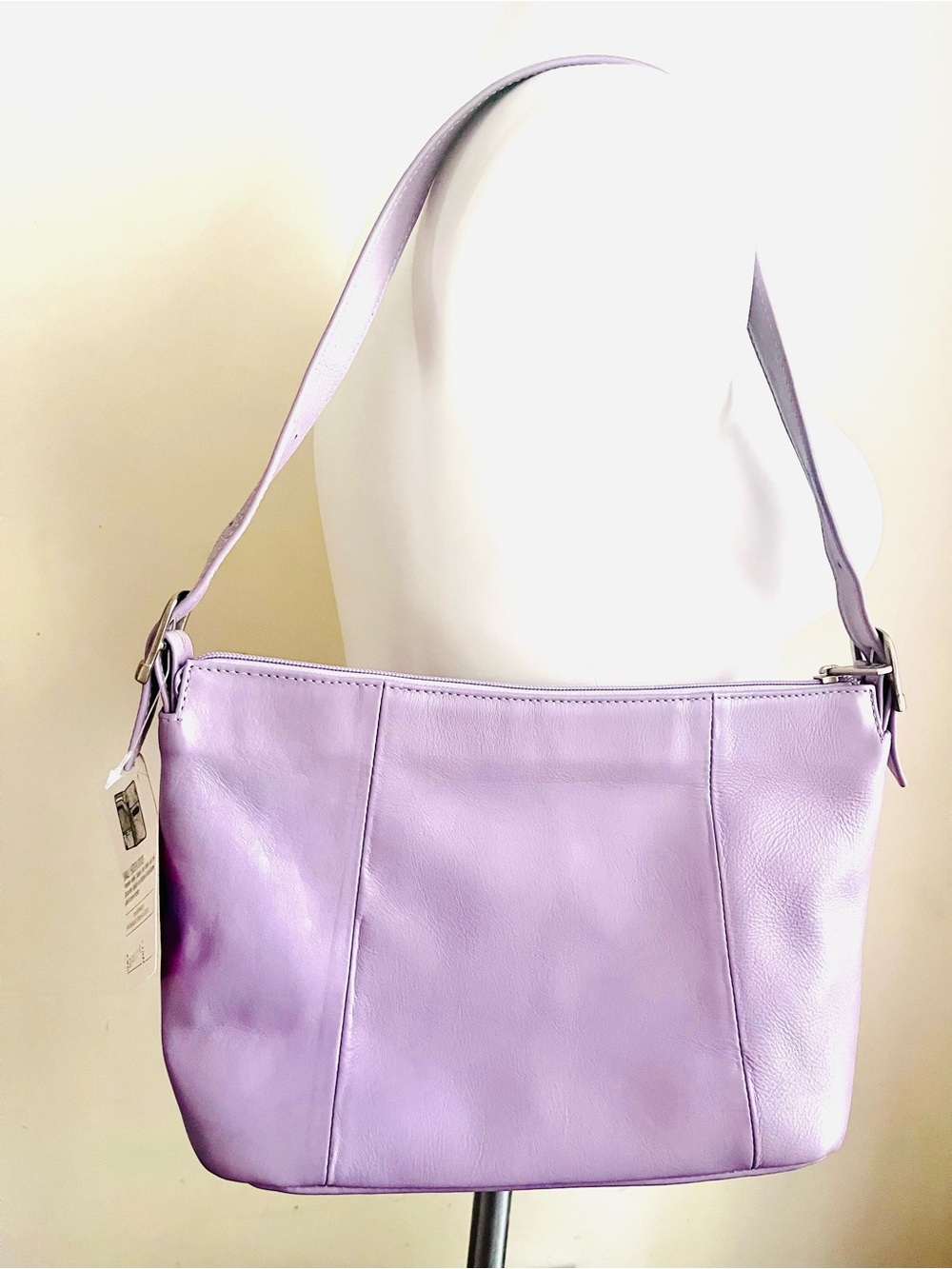 VINTAG Y2K Genuine Leather Piel hobo bag Lavender NwT